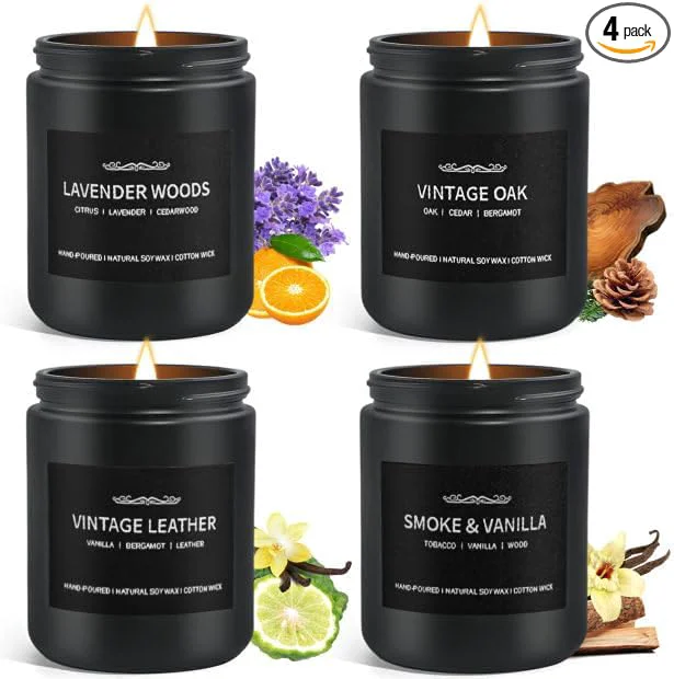 Sophisticated Scented Candle Set Men Candle Set Scented Candles High-End