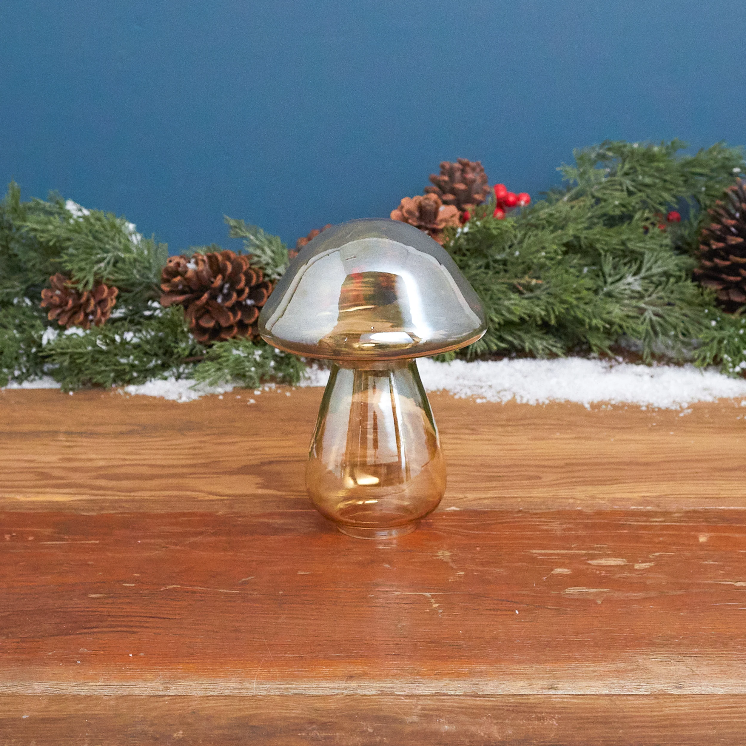 Artisan Gold Luster Glass Mushroom Large Efficient