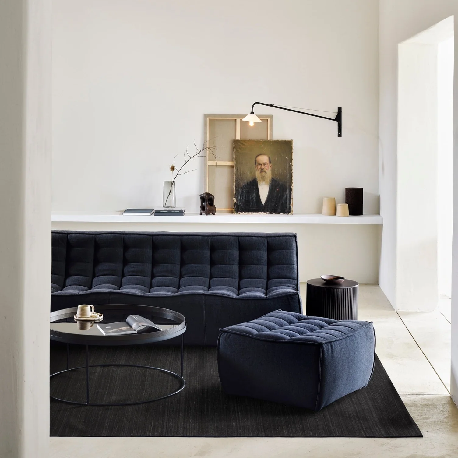 Expertly Made N701 Eco Fabric Footstool Graphite Durable