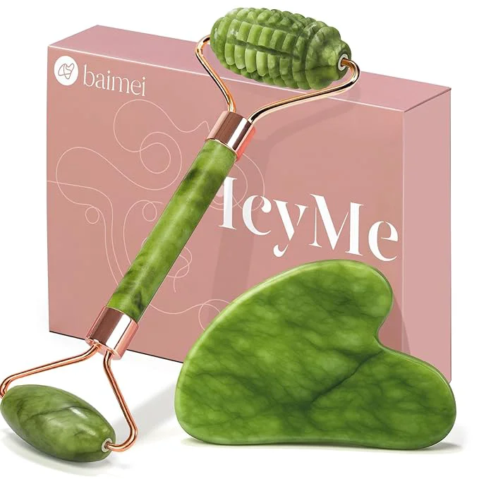 Versatile BAIMEI IcyMe Gua Sha and Jade Roller Easy-to-Use