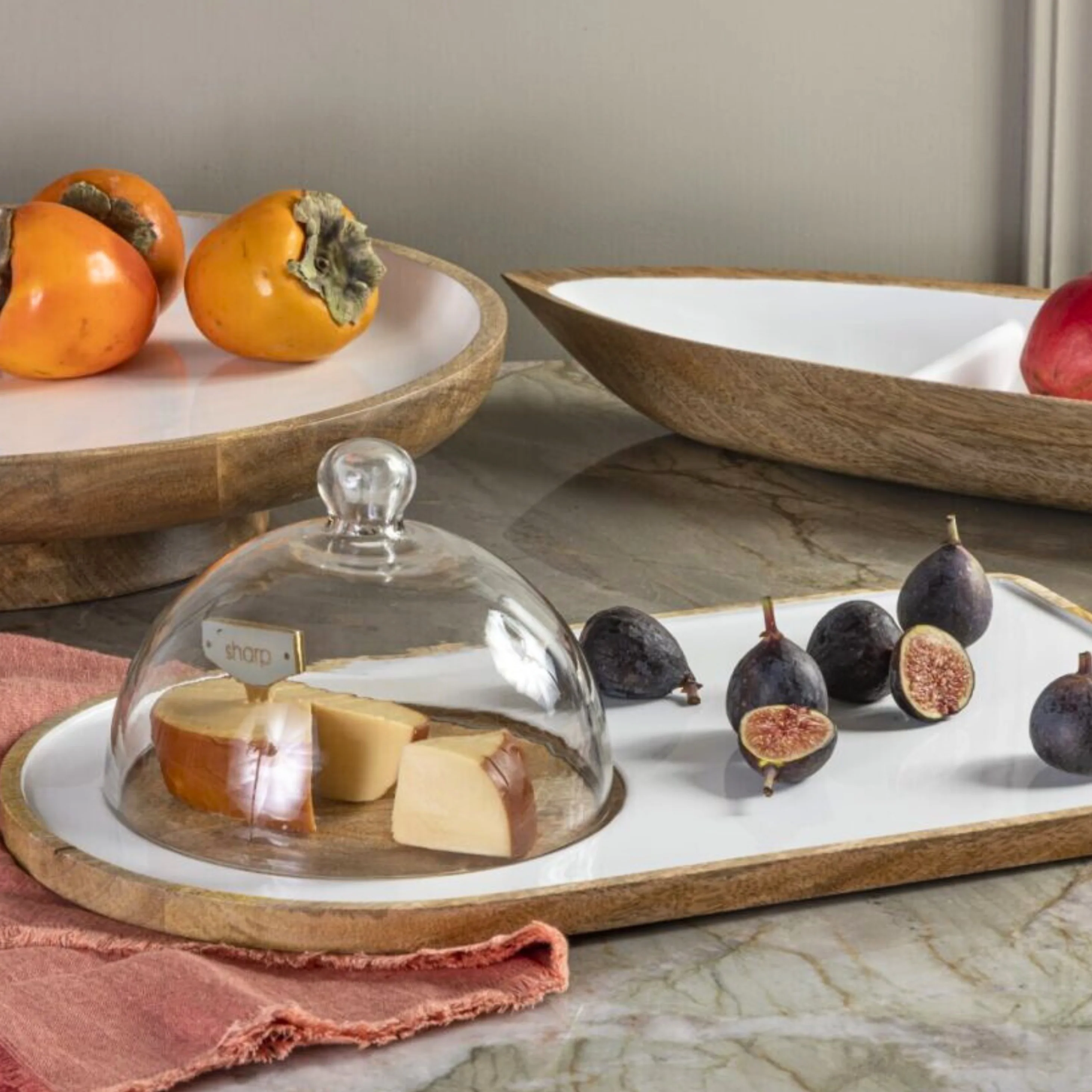 Crafted Madras Classic Cheese Cloche Detailed