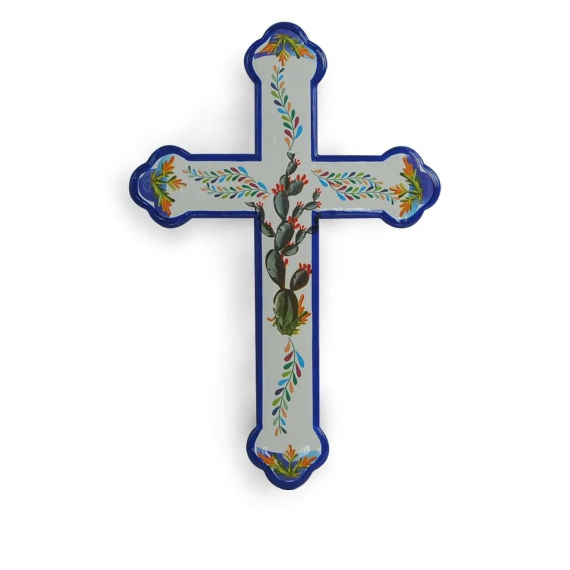 Sustainable Colorful Mexican Motif Cross Wall Décor Elegant
