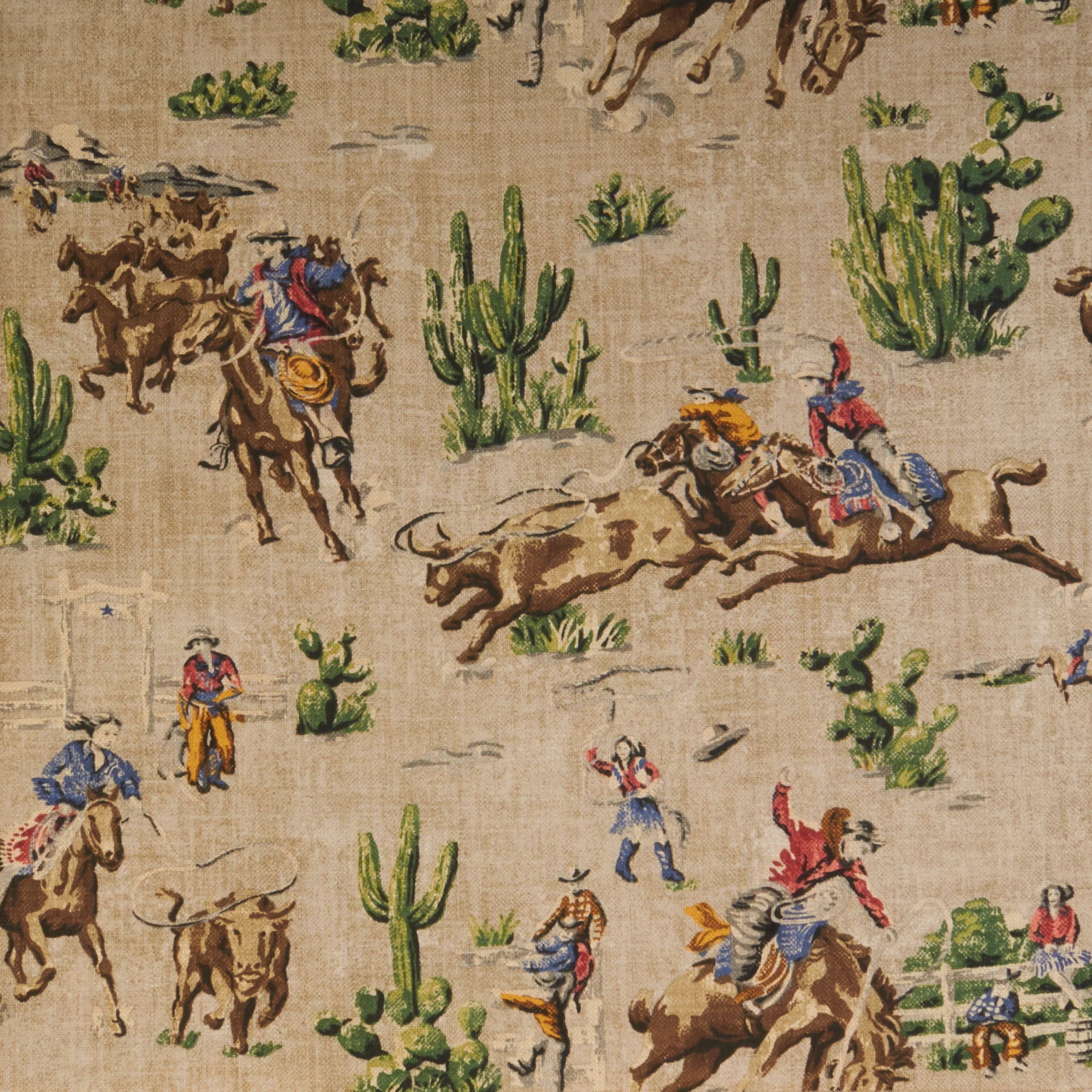 Natural Ridin 39 amp Ropin 39 -02 Fabric by the Yard Grade 30 Efficient