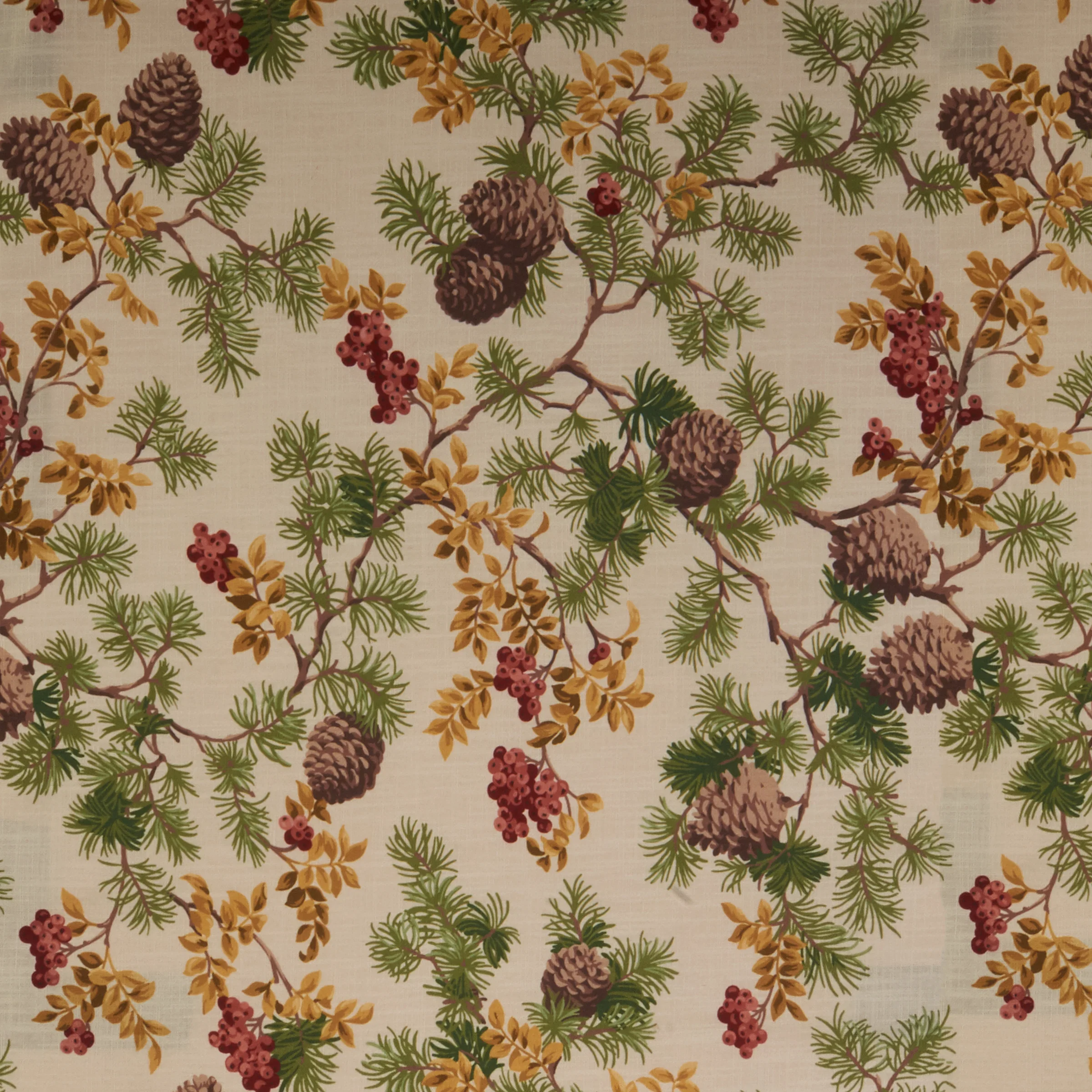 Trendy Vintage Pines-Natural Fabric by the Yard Grade 20 Minimalist