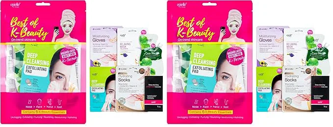 Natural Epielle of K-Beauty Kit 6 Home Spa Essentials At-Home Spa Kit Fine Crafted