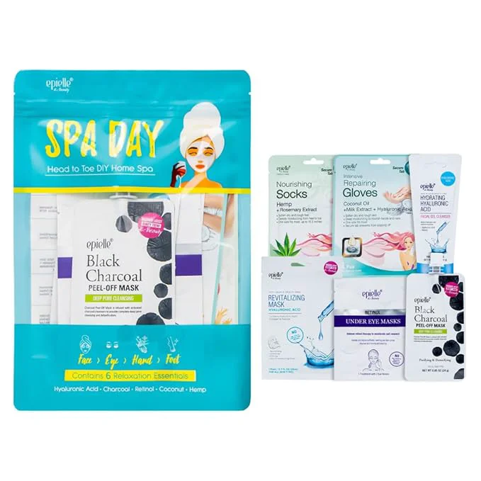 Easy-to-Use Epielle Spa Day Kit 6 Relaxation Essentials Hydrating Detoxifying Durable