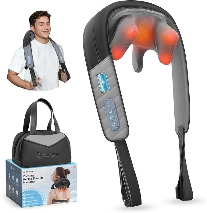 Authentic COMFIER 4D Neck Massager for Pain Relief Deep Tissue Hands- Massager for Original Design