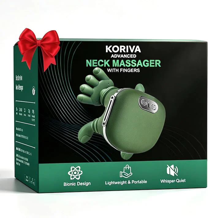 Reusable Neck Massager with Heat 4D Bionic Finger Neck and Shoulder Massager Fine Crafted
