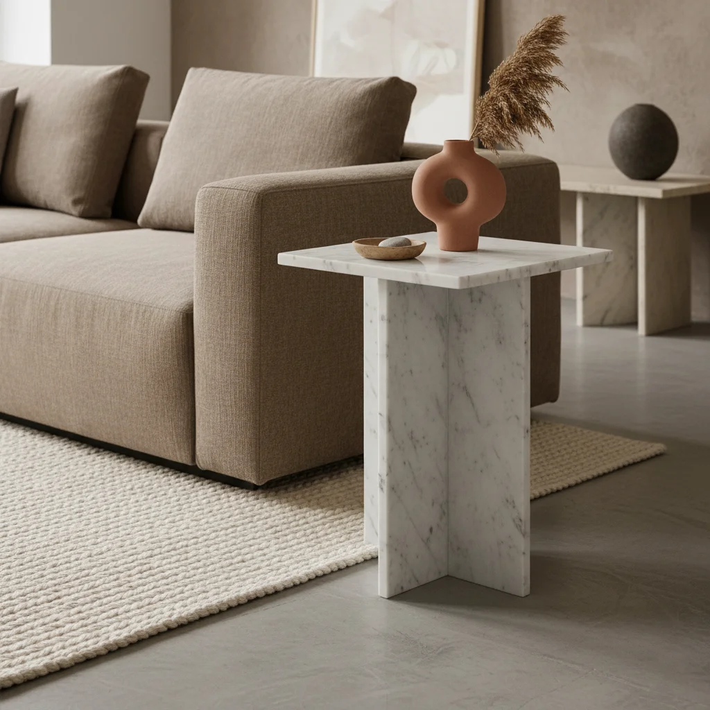 Contemporary Beijing bijzettafel wit marmer Breathable