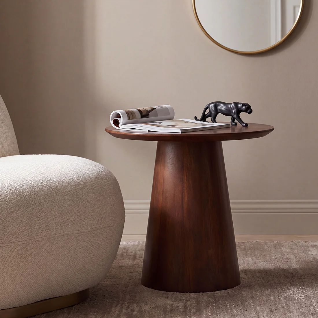 Expertly Made Bullnose bijzettafel Cone 50 cm Sophisticated