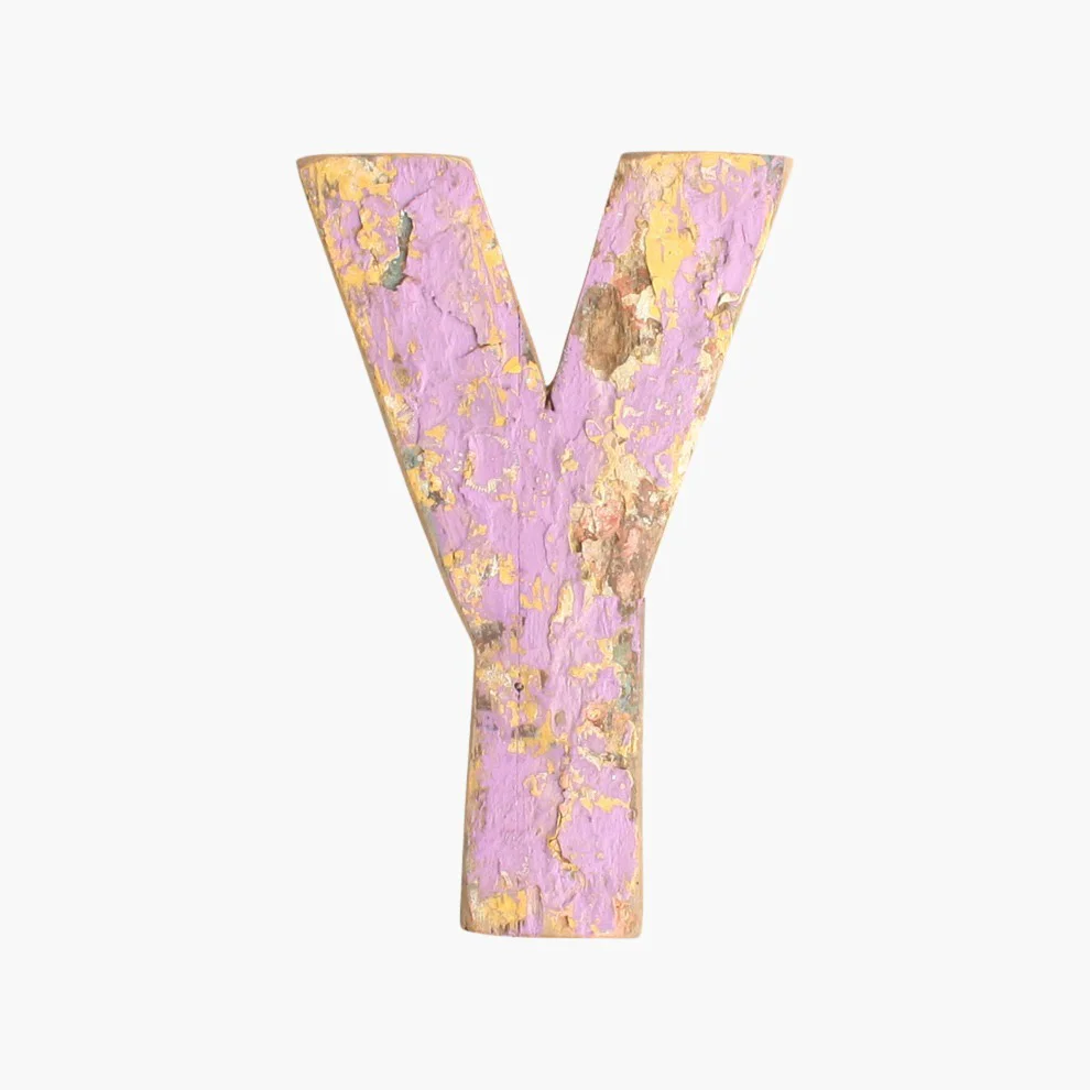 Casual Houten letter Y Exceptional