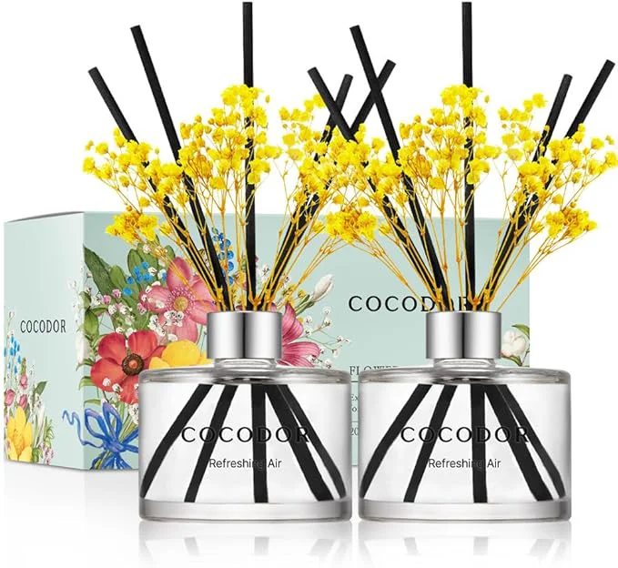 Traditional COCODOR Preserved Flower Reed Diffuser Refreshing Air 6.7oz 2 Carefully Designed
