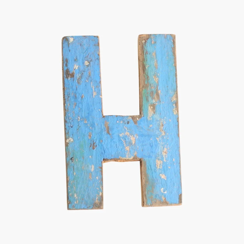 Elegant Houten letter H Reusable