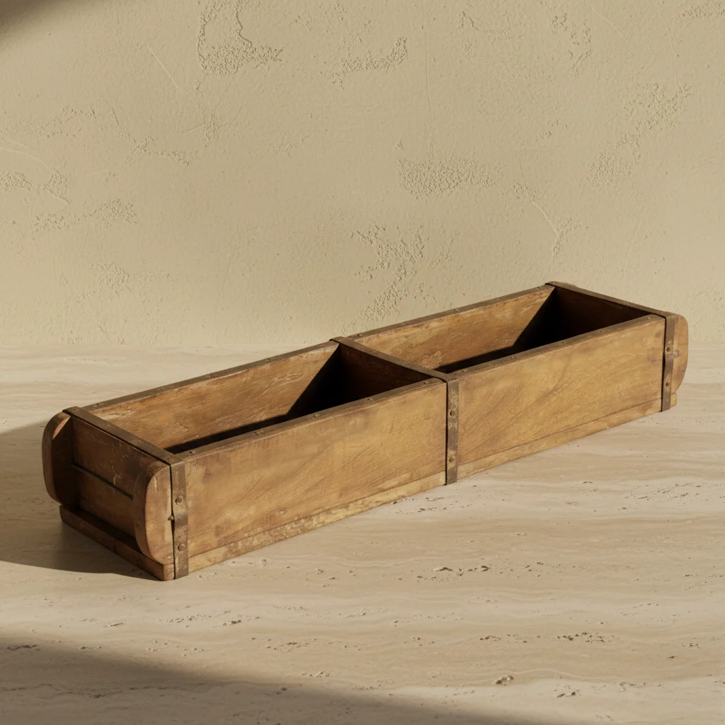 Solid Houten opbergbak 8216 Brick 8217 2 vakken Refined