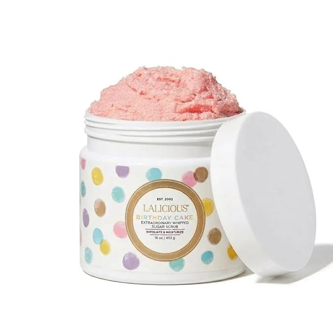 Specialty LALICIOUS Birthday Cake w Pink Shimmer Solid