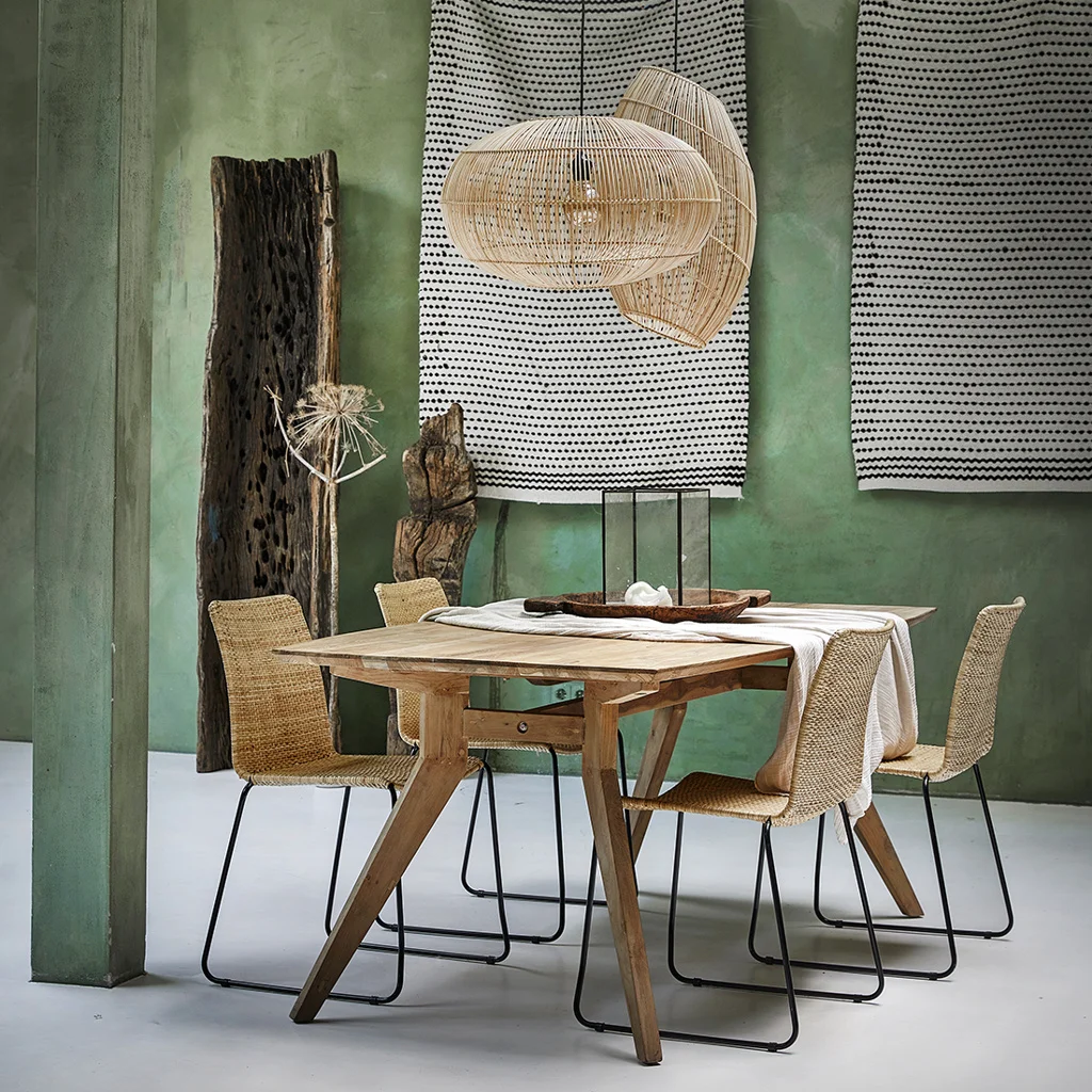 Contemporary Studio teakhouten eettafel naturel Sophisticated