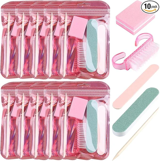 Versatile SUTOKAKA 10 Sets Disposable Manicure Prep Kit Fine Crafted