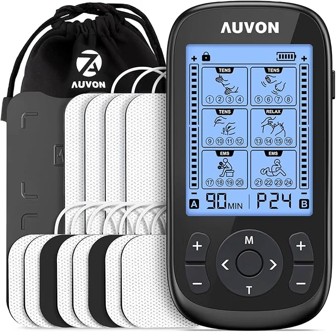 Trusted AUVON 3-in-1 TENS Unit Muscle Stimulator EMS Massage Machine Pure