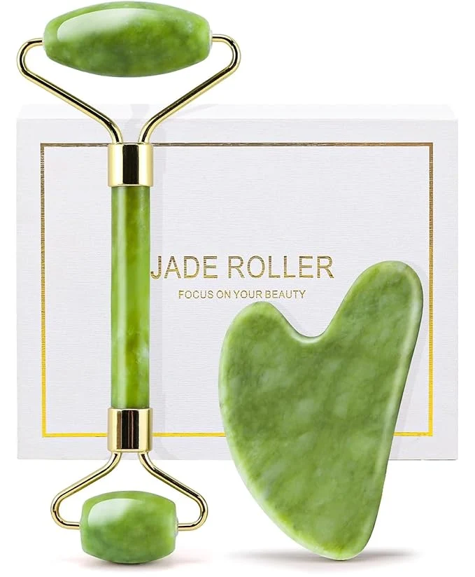 Advanced huefull Jade Roller Gua Sha Set Breathable