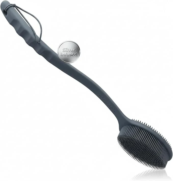 Detailed Avilana Silver Edition Back Scrubber Long Handle 19 Inch Verified