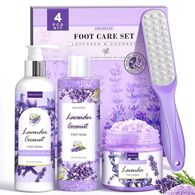 Long-Lasting Lavender Foot Soak Set Sustainable