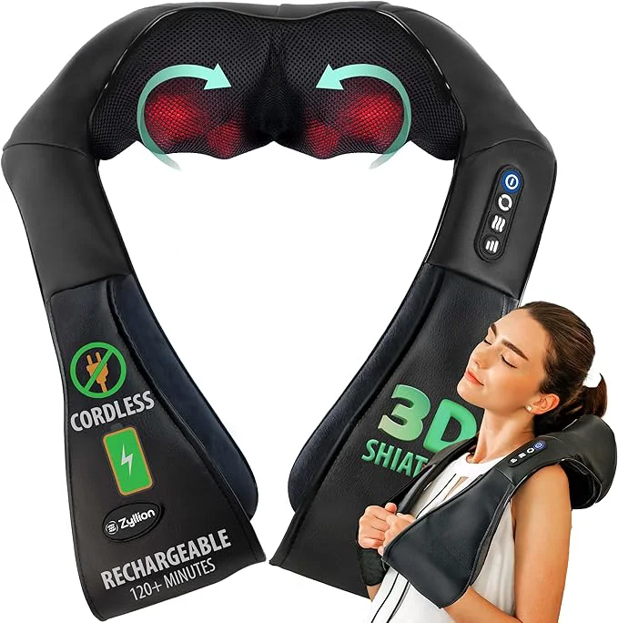 Efficient Zyllion Shiatsu Neck and Back Massager Premium Material