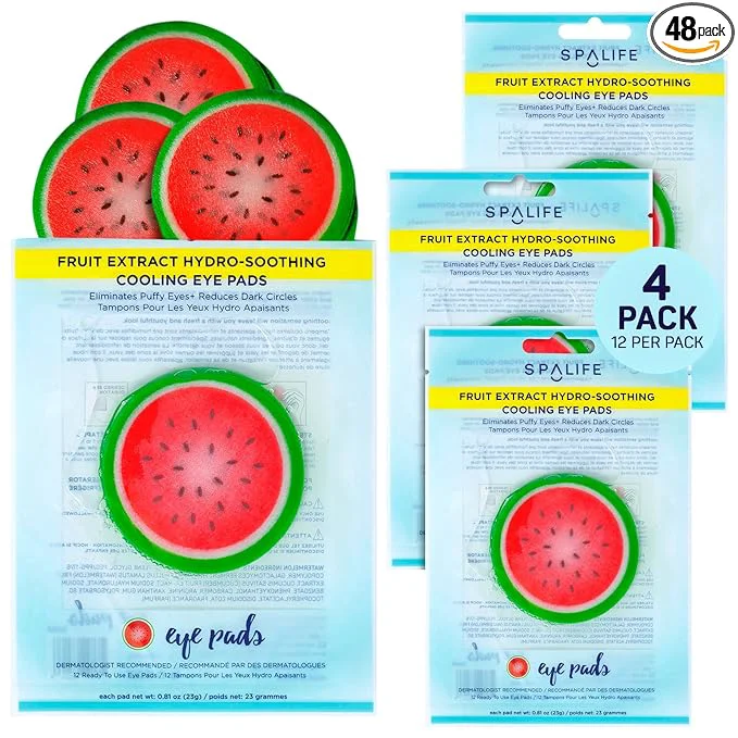 Luxury SpaLife Watermelon Cooling Eye Pads Mothers Day Gifts 48 Hydrating Under Eye Healthy