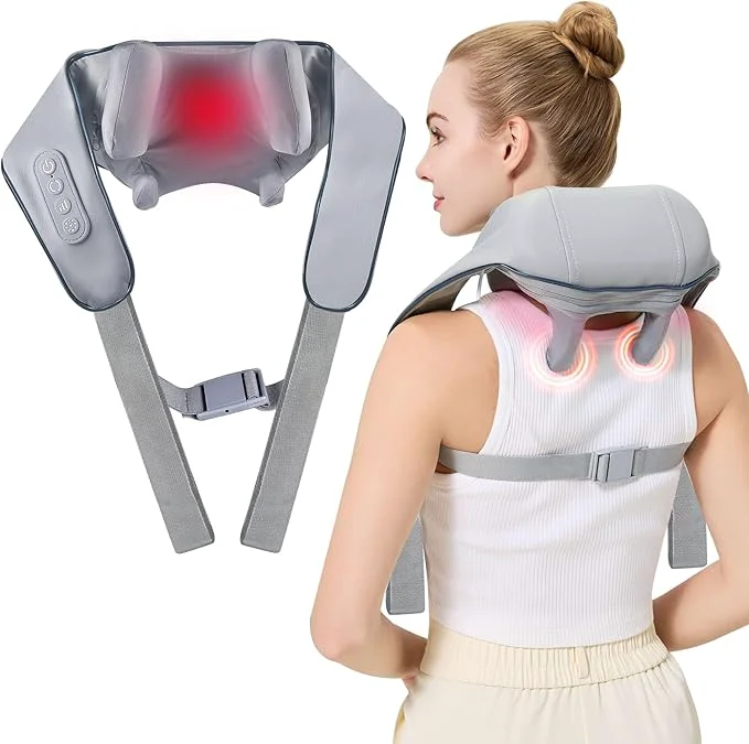 Superior 4D Wireless Deep Tissue Kneading Neck Massager Convenient