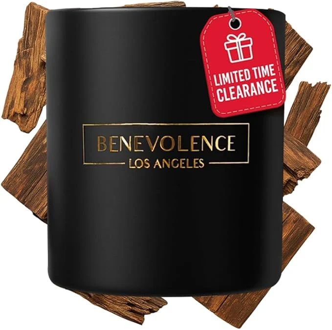 Easy-to-Use Benevolence LA Oud Wood Christmas Scented Candles Soy Candles 45 Hour Burn Healthy