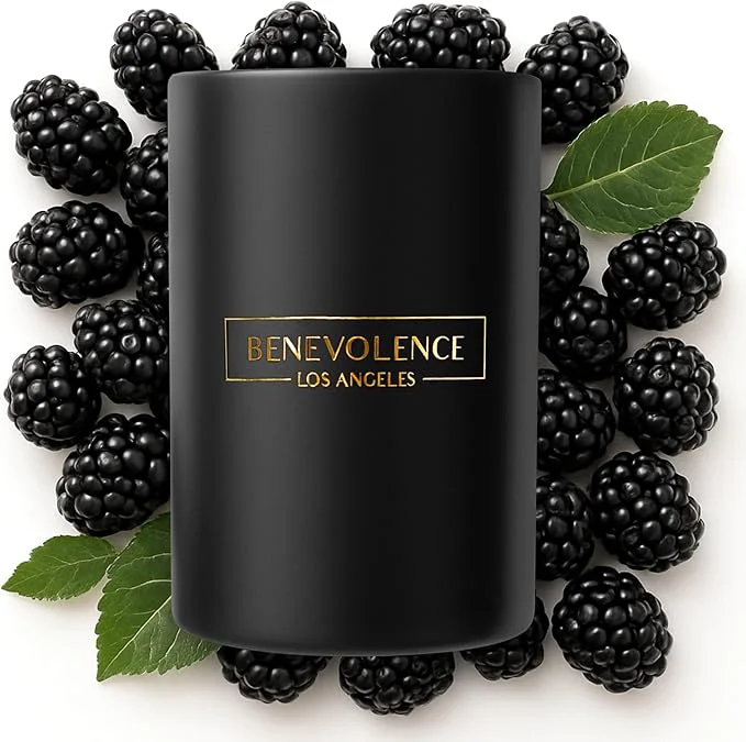 Advanced Benevolence LA Black Berries Scented Candle Soy Christmas Candles Exclusive