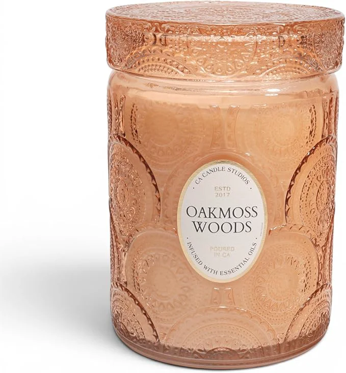 Sophisticated LEOBEN CO Oakmoss Woods Scented Candle Heirloom Collection 18oz 80 High-End