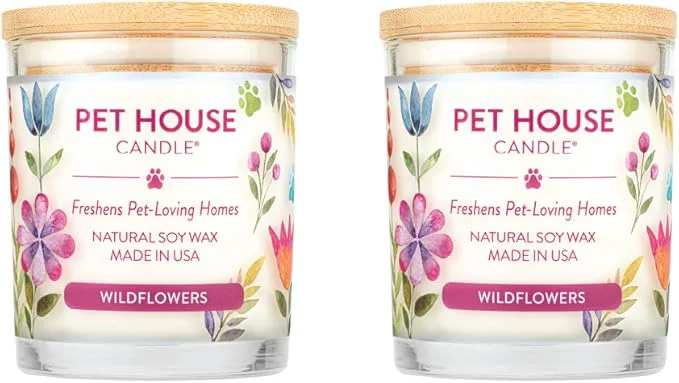 Dependable Pet House Candles Plant-Based Long Lasting Clean Burning Scented Pet Odor Recyclable