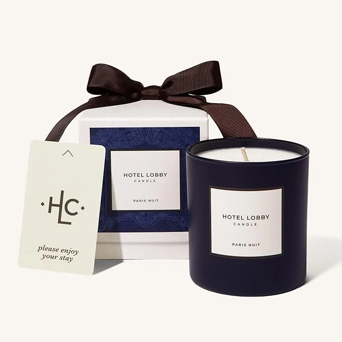 Sustainable Hotel Lobby Paris Nuit Candle – Luxury Hand-Poured 9.75oz Soy Wax High-Quality