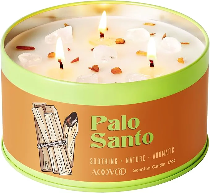 Reliable AOOVOO Palo Santo Candle for Meditation Cleansing Traditional