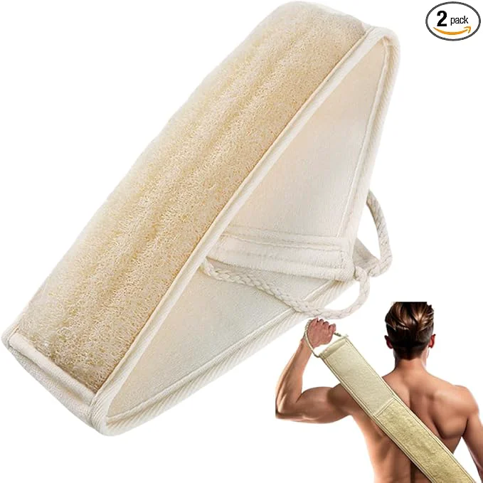 Luxury Extra-Long Natural loofah Back Scrubber Long Back Scrubber Traditional