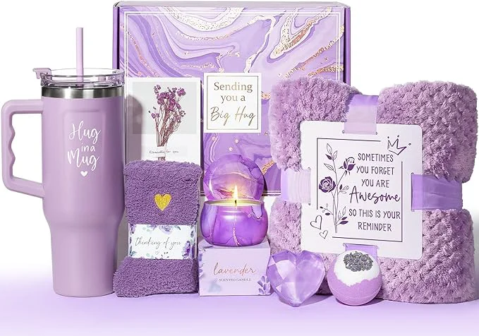 Superior Birthday Gifts for Women Self Care Get Well Soon Gifts Lavender Relaxing Spa Elegant