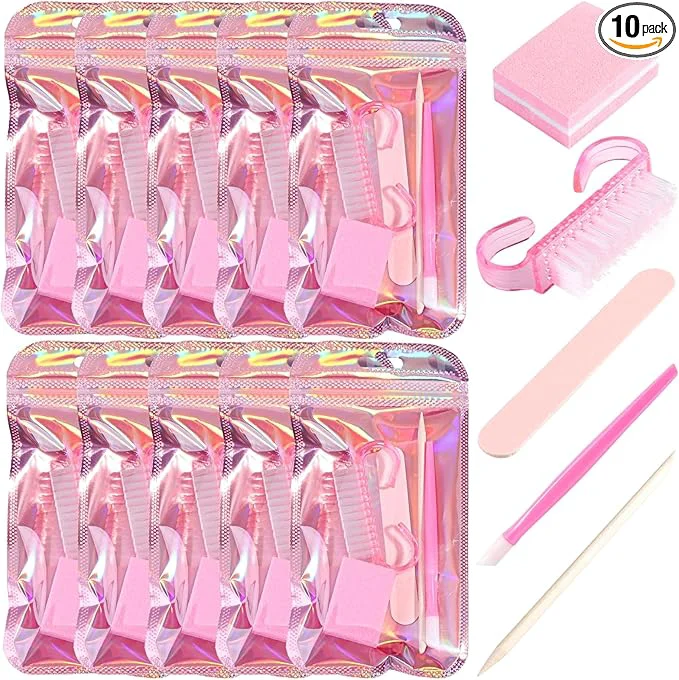Dependable SUTOKAKA 10 Sets Disposable Manicure Prep Kit Lightweight