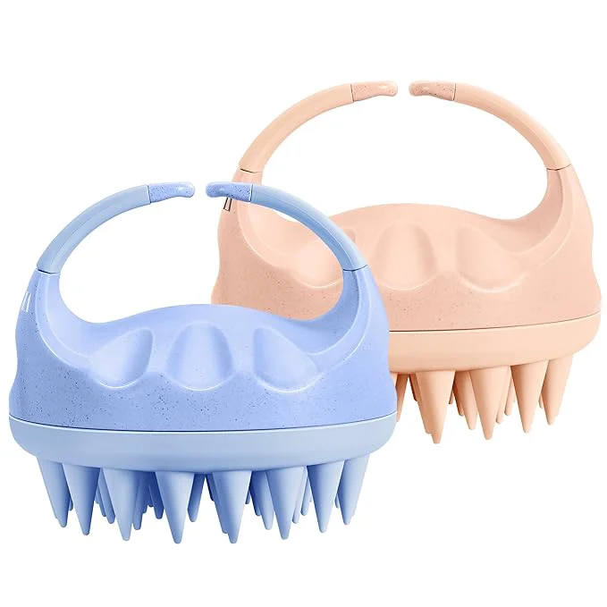 Relaxed HEETA Silicone Bristles Scalp Scrubber Massager Selected