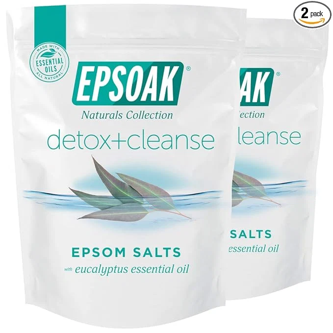 Fashionable Epsoak Epsom Salt 4 lb. Magnesium Sulfate USP. Resealable Epsom Salt Bag Detox Carefully Designed
