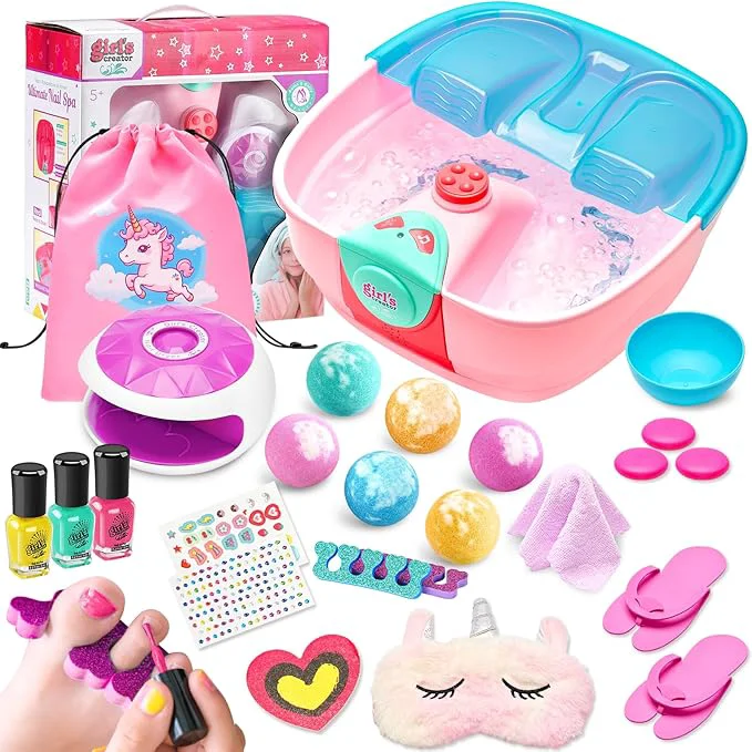 Classic Kids Spa Day Kit for Girls Foot Spa Specialty