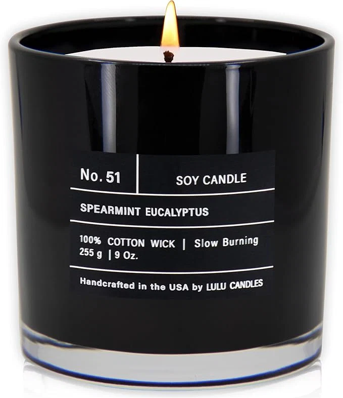 Advanced Lulu Candles Spearmint Eucalyptus Luxury Scented Soy Jar Candle Hand Verified