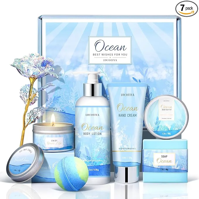 Reliable Gifts for Women Ocean Scented Spa Gift for Women Birthday 7 Luxury Self Care Traditional