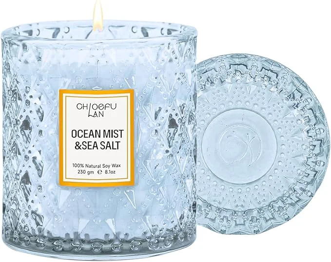 Detailed Chloefu LAN Ocean Candles Sea and Salt Candle Innovative