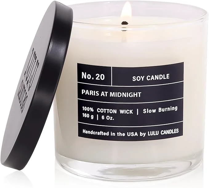 Elite Lulu Candles Paris at Midnight Luxury Scented Soy Jar Candle Hand Poured Original Design