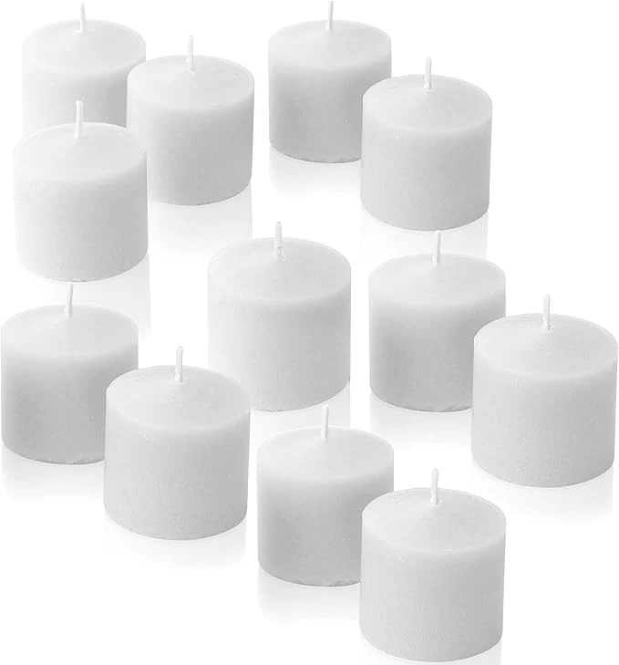 Contemporary White Jasmine Scented Votive Candles Scented 10 Hour Burn Time Sophisticated