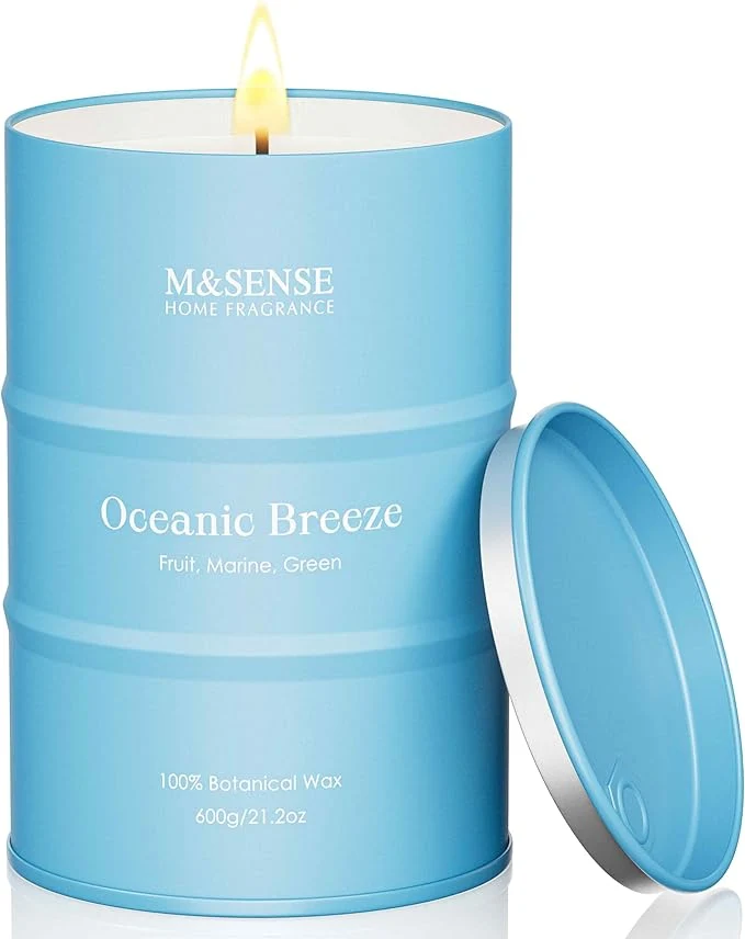 Eco-Friendly M SENSE Oceanic Breeze Scented Candles Summer Soy Candle Beach Candles Scented Long-Lasting