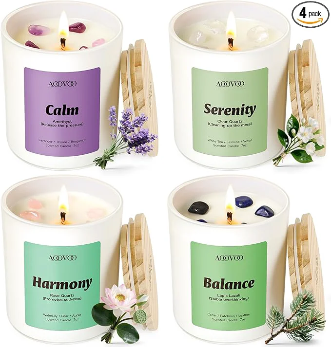 Soft AOOVOO Calm Candles Set for Women Fine