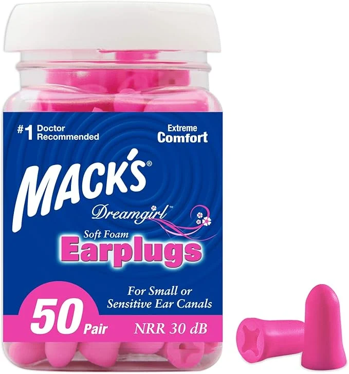 Smart Mack’s Dreamgirl Soft Foam Earplugs 50 Pair 33dB SNR Sustainable