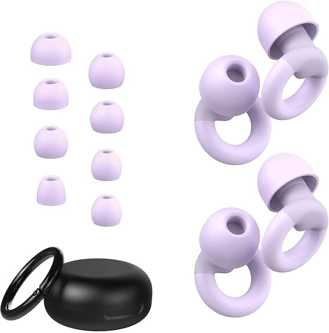 Safe JUSTRVN Ear Plugs for Sleeping 2 Pairs of Reusable Earplugs for Noise Excellent