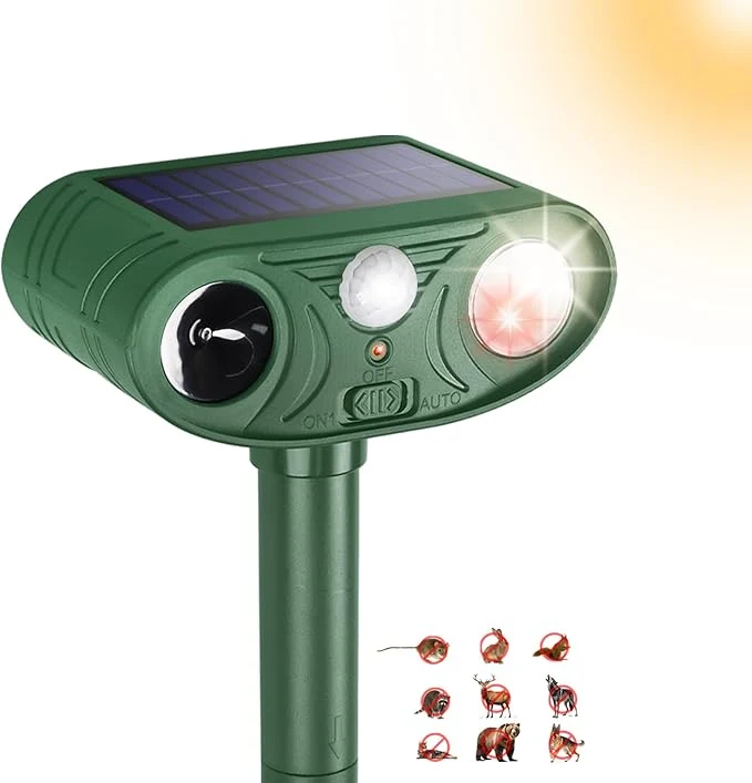 Environmentally Friendly Solar Ultrasonic Animal Repellent Outdoor Comfortable